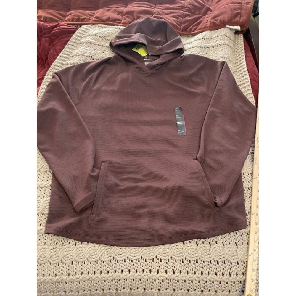 All In Motion XXL Long Sleeve Brown Hoodie  Recycled‎ Polyester & Spandex